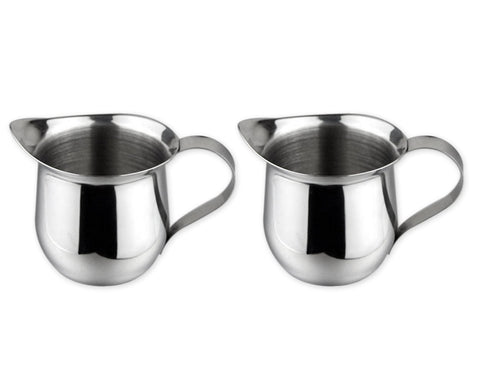 Creamer Pitcher 2 Pieces 5-Ounce Stainless Steel Bell Creamer