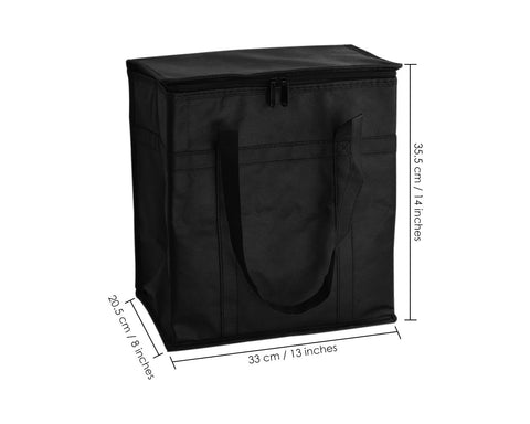 Insulated Shopping Grocery Bags With Zipper 2 Pieces Food Delivery Bag