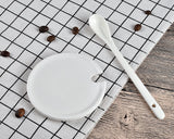Cute Animal Ceramic Coffee Cup with Lid and Spoon