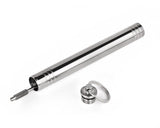 Titanium Toothpick Holder with Toothpick - Silver