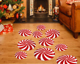 Floor Stickers 12 Pieces Floor Decals with 3 Sizes for Christmas Party Decor