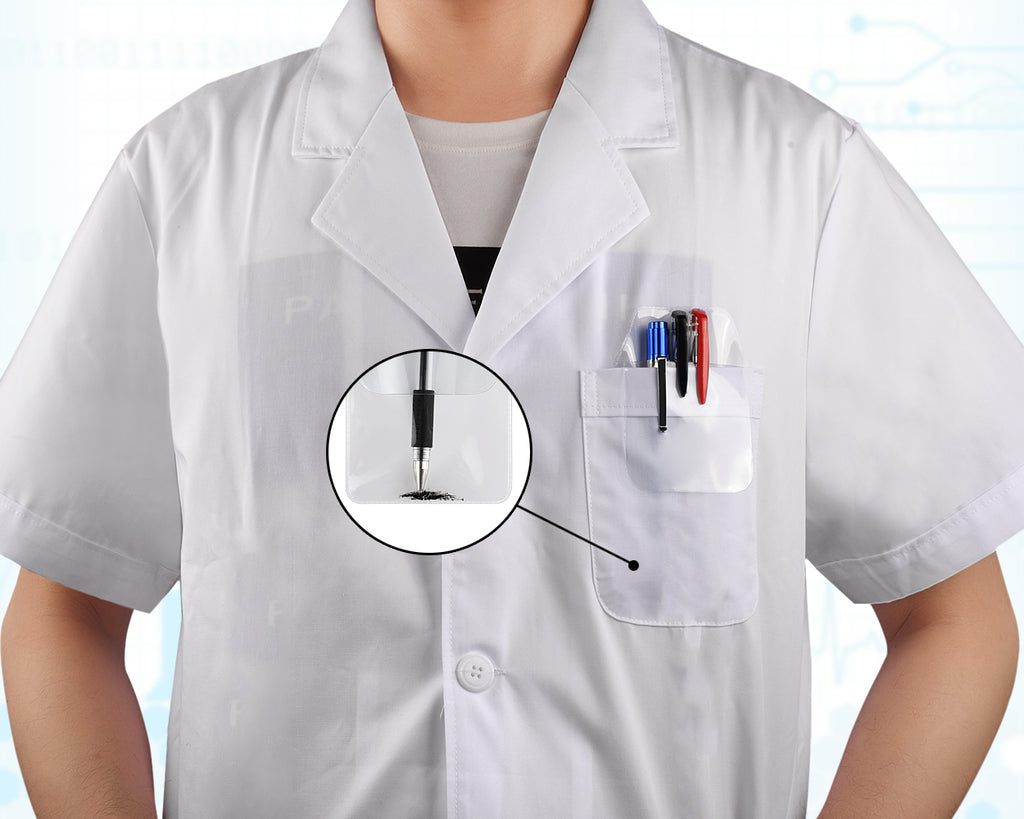 Shirt Pocket Protectors 10 Pieces Clear Plastic Made DS. DISTINCTIVE