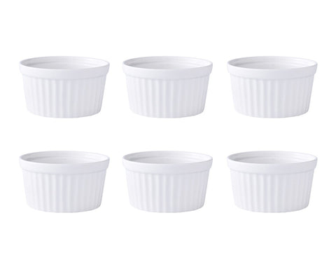 Porcelain Ramekin Bowls 6 Pieces Baking Cups for Desserts