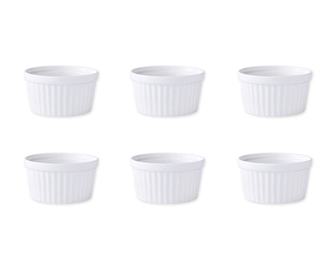 Porcelain Ramekin Bowls 6 Pieces Baking Cups for Desserts