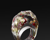 Rings for Kids Dried Flowers Resin Ring with Gift Box