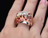 Rings for Kids Dried Flowers Resin Ring with Gift Box