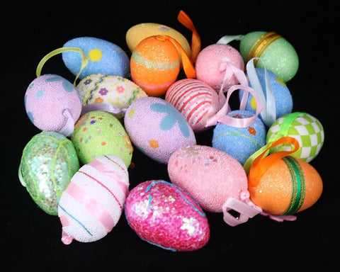 Easter Eggs 12 Pieces Easter Decorations 2.3 Inches Foam Fake Eggs