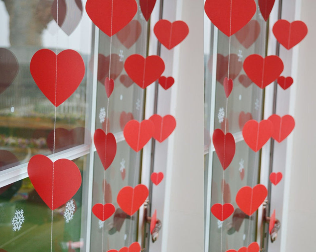 Heart-Shaped Garland Set of 6 Hanging Decoration