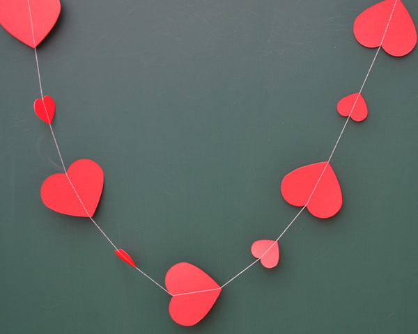 Heart-Shaped Garland Set of 6 Hanging Decoration