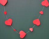 Heart-Shaped Garland Set of 6 Hanging Decoration