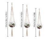 Macrame Plant Hangers Set of 3 Hanging Plant Holders with Plant Hooks