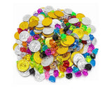 Pirate Toys 320 Pieces Plastic Treasure Coins and Pirate Gems for Party