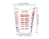 Shot Glass 2 Pieces 30ml Scaled Measuring Cups for Liquid