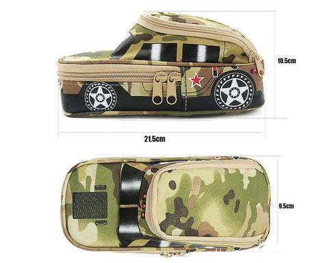 Car Pencil Case Set with 6 Pieces Tank Shaped Pens