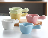 Porcelain Dipping Bowls with Handles 5 Pieces 3.38 Oz Soy Sauce Dishes