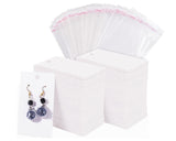 Earring Display Cards with Self-Seal Bags 200 Pieces Earring Tags