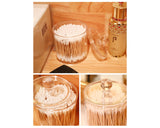 Plastic Cotton Ball and Swab Holder with Lid 2 Pieces Apothecary Jars
