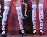 Elastic White Bloody Stockings Set of 2 Zombie Costume