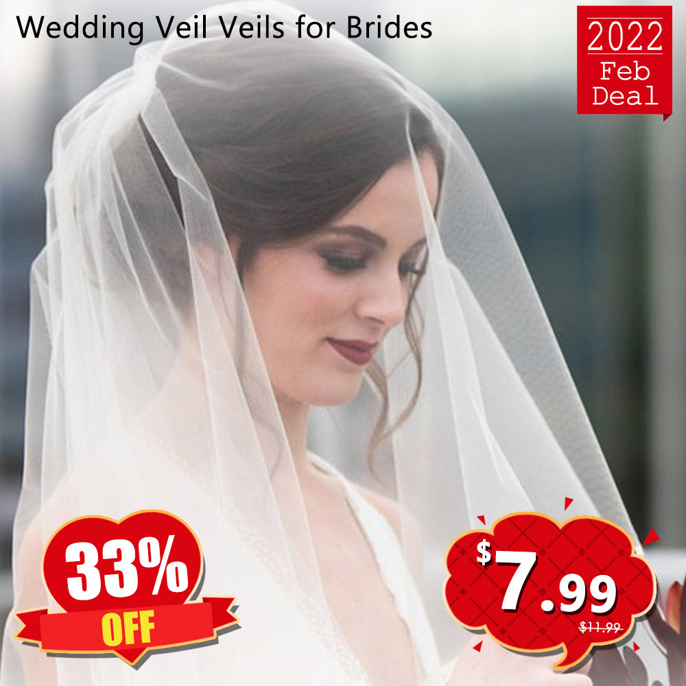 Wedding Veil for Women Simple Bridal Veil with Comb for Bridal Shower
