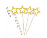 Cake Toppers 50 Pieces Star Shaped Cupcake Toppers