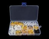 Hair Braid Rings 200 Pieces Metal Hair Cuffs with Storage Box