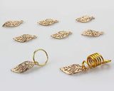 Hair Braid Rings 200 Pieces Metal Hair Cuffs with Storage Box