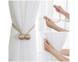 Magnetic Curtain Tie Backs 2 Pieces Rope Drapery Tiebacks