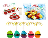 Foil Frill Firework Cupcake Topper 100 Pieces Party Cake Decorations