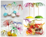 Foil Frill Firework Cupcake Topper 100 Pieces Party Cake Decorations