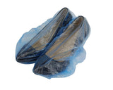 Disposable Shower Caps 100 Pieces Plastic Waterproof Bath Hats - Blue