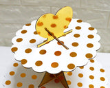 Round Cardboard cake Stand and 2 Pcs 3-Tier Cardboard Cupcake holders