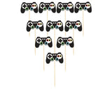 24 Pieces Video Game Controllers Cupcake Toppers Gamepad Cake Picks