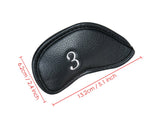Golf Club Head Cover 12 Pieces Leather Golf Iron Head Cover