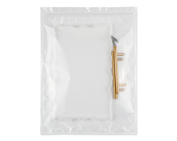 Epoxy Resin Casting Tray Mold with 2 Gold Handles for Faux Agate Tray