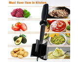 Meat Chopper for Ground Beef Potato Masher Meat Spatula Utensil - Black
