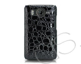 Krokodil Series HTC Desire HD Leather Case - Black