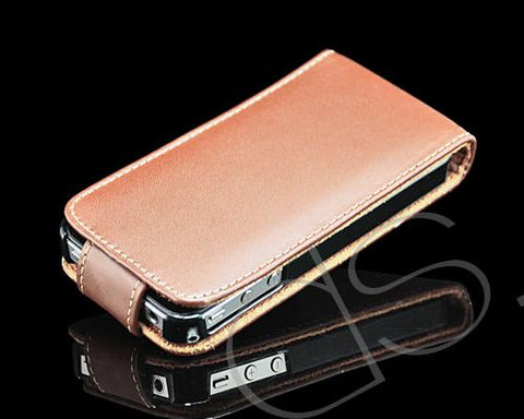 Volte Series iPhone 4 and 4S Leather Flip Case - Brown