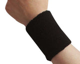 Pair of 4 inches Outdoor Sports Athletic Cotton Wristbands