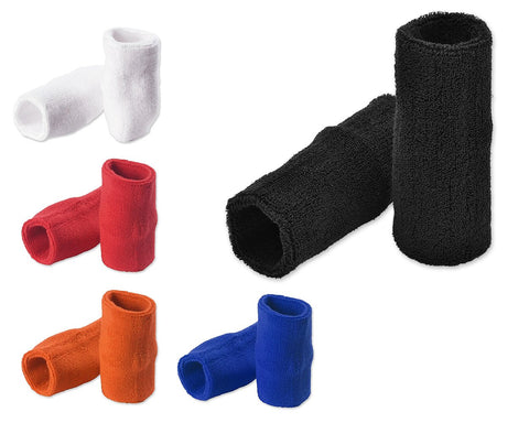 Pair of 6 inches Outdoor Sports Athletic Cotton Wristbands