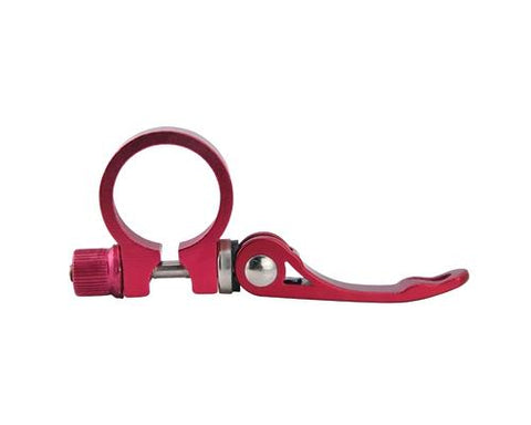 Cycling Road Mountain Bike Quick Release Seatpost Clamp 31.8mm - Red