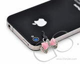 Crystal Headphone Jack Plug - Bow