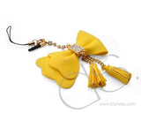 Crystal Ribbon Headphone Jack Plug - Gold