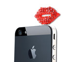 Red Sexy Lip Crystal Headphone Jack Plug