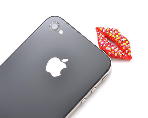 Sexy Lip Crystal Headphone Jack Plug - Colorful