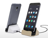 Micro USB Charging and Sync Docking Station for Android - Gold