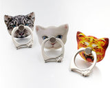 Cat Face Series Universal Metal Ring Grip Stand - D
