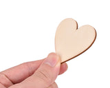 2 Inches Blank Wood Hearts - 50 Pieces