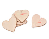 2 Inches Blank Wood Hearts - 50 Pieces