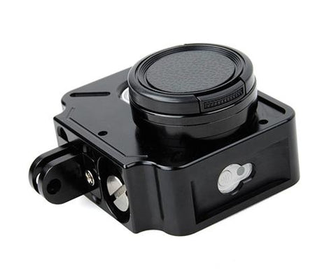 Protective Aluminum Case w/Lens Cap for Xiaomi Yi Action Camera -Black