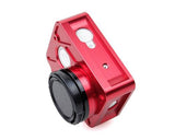 Protective Aluminum Case w/Lens Cap for Xiaomi Yi Action Camera -Red